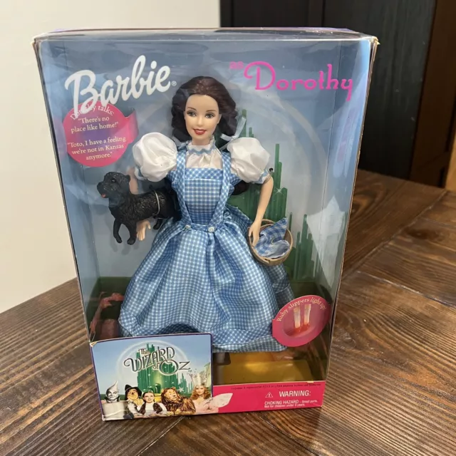 THE WIZARD OF OZ BARBIE as Dorothy Talking Doll 1999 Mattel #25812 NRFB Untested