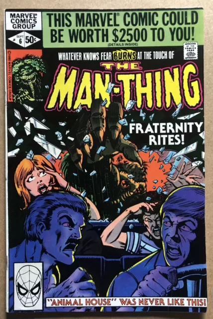 Man-Thing Vol 2 #6, 1980, Fn+, Cents Copy