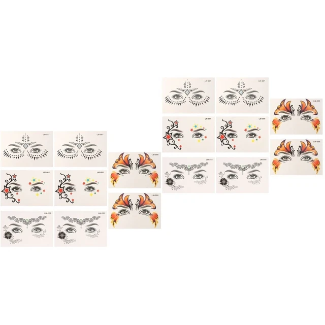 Autocollants Visage Léopard - 5 Pièces - Tatouages Temporaires Animaux Pour Carnaval, Fête, Cosplay - Adulte Et Enfant