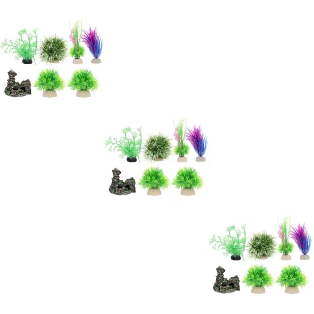 3 Sets Fish Tank Landscaping Plant Plants for Pets Aquarium Decoration Aquatic