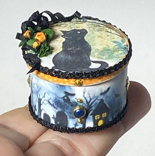 Artisan Halloween Witch Familiar Costume Box 1:12 Dollhouse Mini Signed OOAK 23