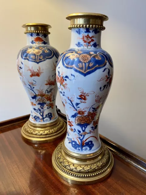 Paire de vases chinois monture bronze doré signée Henry Dasson 1879