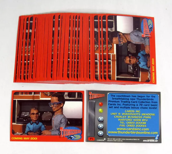 Lot of (50) 2001 Cards Inc Thunderbirds Premium Promo Card (P1) Nm/Mt