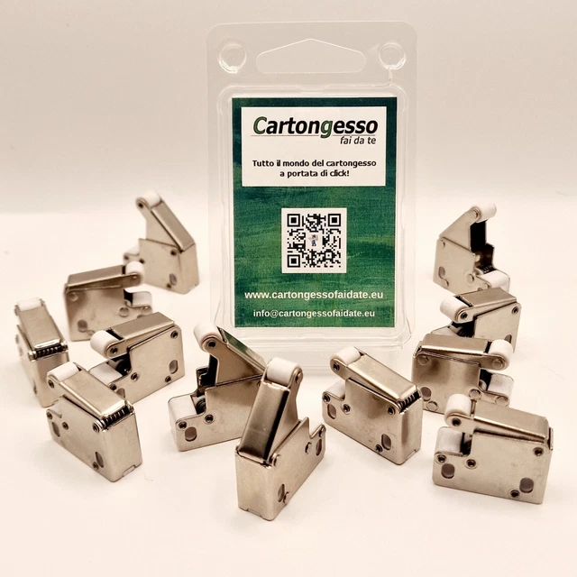 Meccanismo Push-Pull Per Botole Cartongesso - 2 Pezzi, Compatto, Facile Installazione, Modello L001C - Foto 8