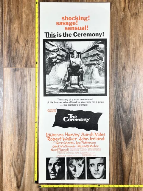 The Ceremony 1964 Movie Poster 14x36 Laurence Harvey, Sarah Miles, Robert Walker