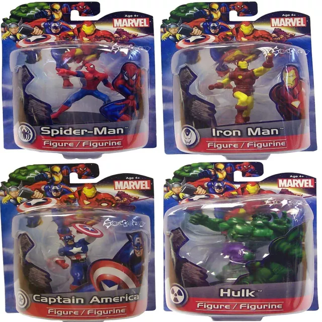 Marvel 4" Superhero Action Figures Spiderman Ironman Hulk Captain America Gift