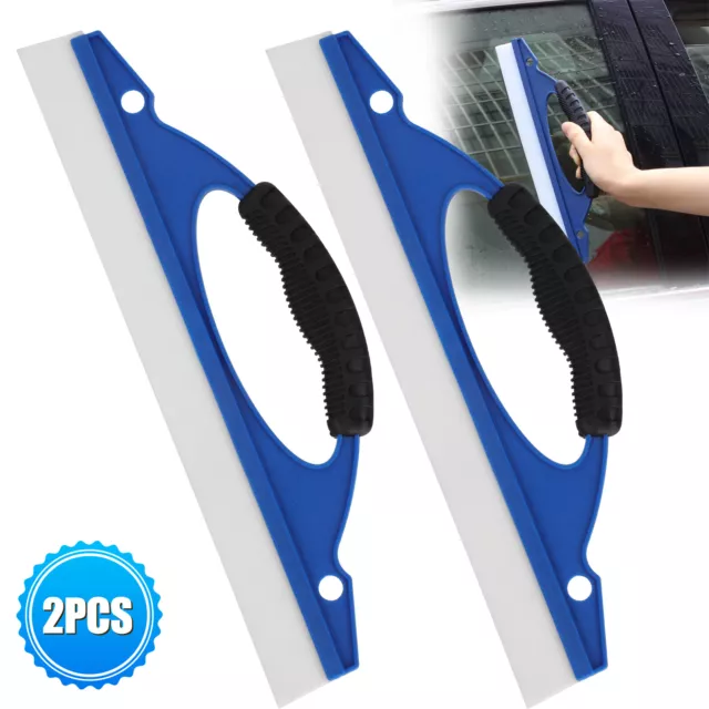 2X Glass Window Wiper Cleaner Squeegee Shower Mirror Screen Home Silicone Blade