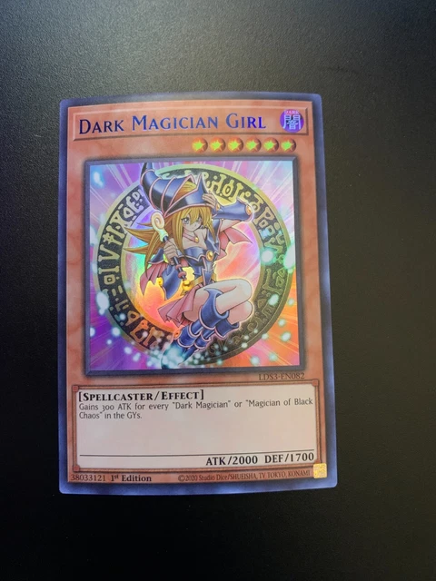 Yugioh Card Dark Magician Girl LDS3-EN082 ULTRA BLUE RARE 1st Ed. - NM