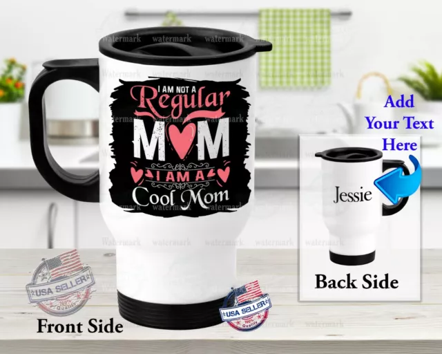 Personalized Stainless Steel Tumbler 14oz Travel Mug I'm a Cool Mom with Name