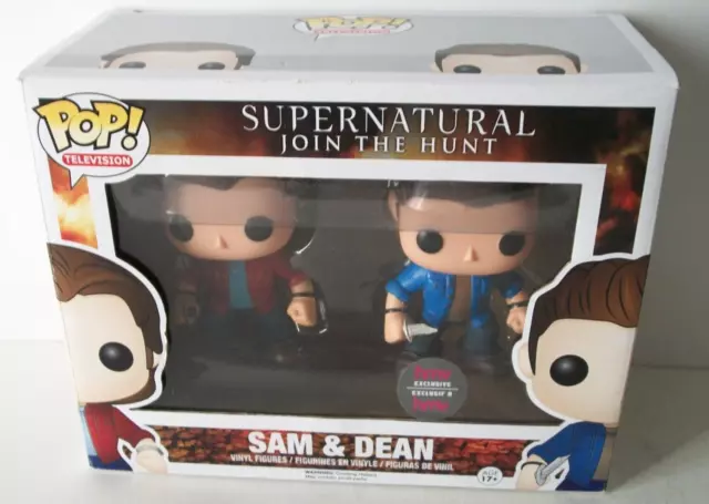 Supernatural Sam and Dean Funko Pop 2 Pack In Box HMV Exclusive Vaulted TV Rare