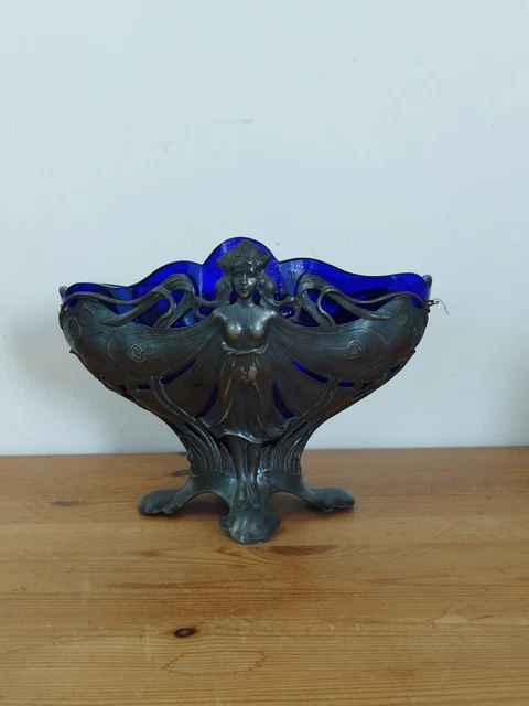 Bougeoir Photophore En Verre Bleu Soufflé Avec Cage Métal – Fait Main Inde