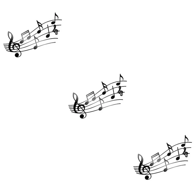 3x Schlafzimmer Decor Wand Schmuck Schöne Zarte Musical Note Schmücken Für Decor