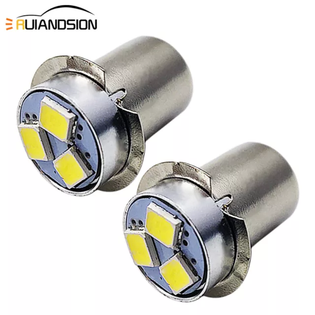 DC3V 4.5V 6V 12V 18V P13.5S PR2 LED Torch Light Flashlight Bulb Lamp 6000K/3000K