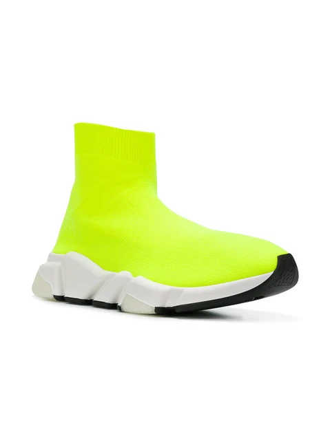 BALENCIAGA SPEED SOCK Women s Trainers Mid Neon Yellow White EUR