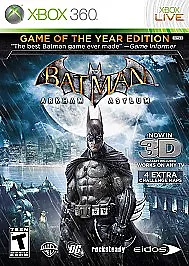Batman Arkham Asylum Game of the Year Edition (Microsoft Xbox 360, 2010) CIB
