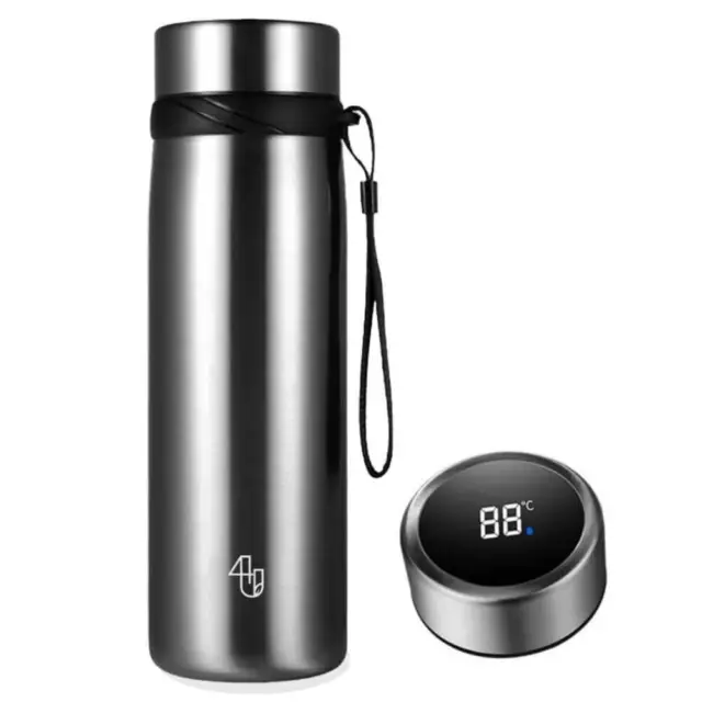 Smart Water Bottle with LED Temperature Display Double Walled Vacuum Insulated.