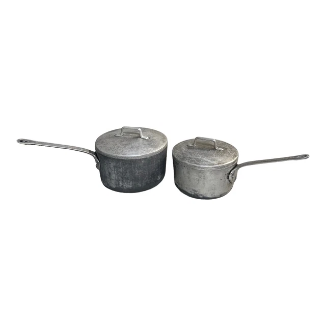 Magnalite GHC Professional USA Pots w/ Lids Anodized Aluminum SET OF 2 Qt & 3 Qt