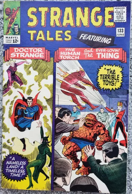 Strange Tales #133 VF 8.0 (Marvel 1965) ~ Doctor Strange vs Baron Mordo ✨