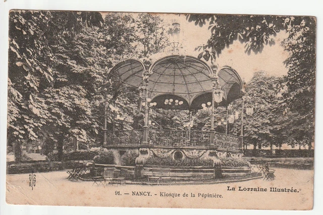 NANCY - CPA 54 - LA PEPINIERE - le Kiosque de la musique - traces d' humidité