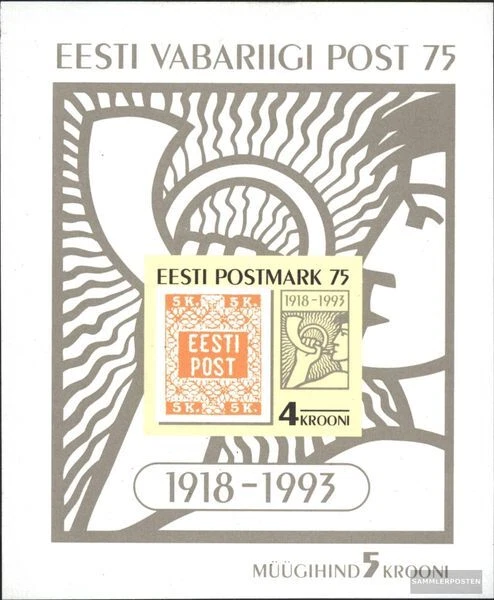 Estland Block5 (kompl.Ausg.) postfrisch 1993 Briefmarken