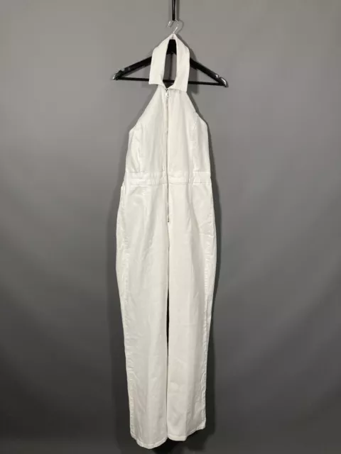 REISS PENNIE DENIM Jumpsuit - Size UK14 - White - New With Defects - Women’s