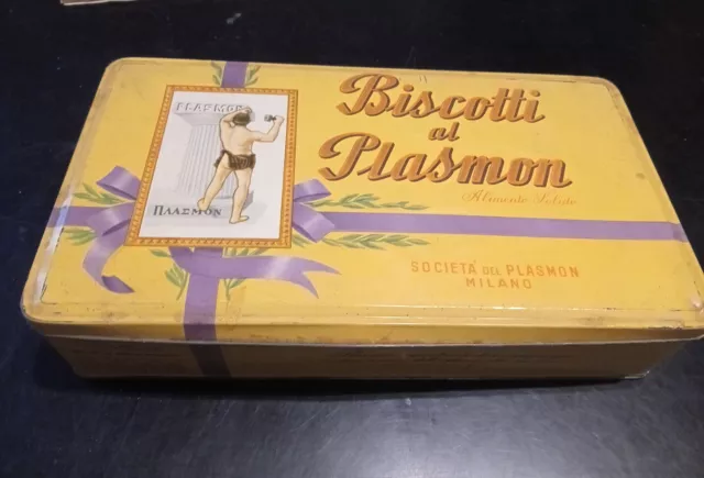 Scatola Di Latta Vintage Biscotti Al Plasmon Milano