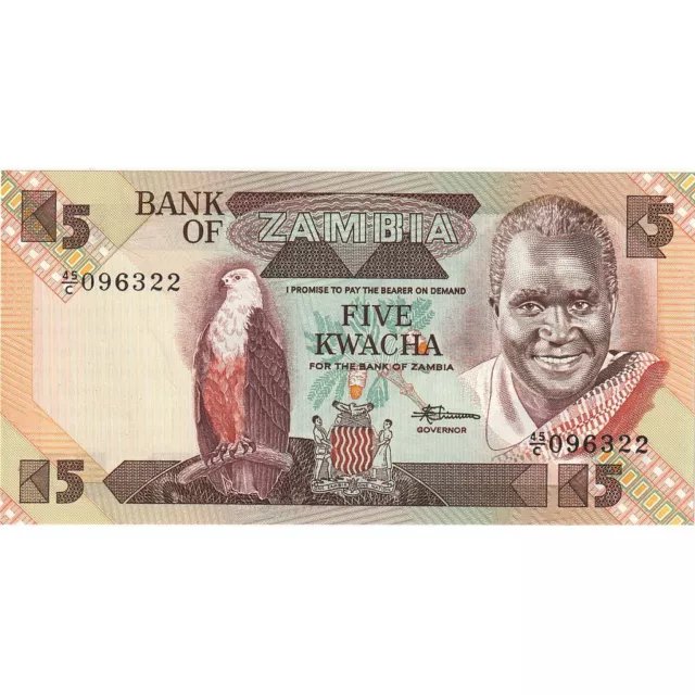 [#1190665] Banknote, Zambia, 5 Kwacha, Undated (1980-88), KM:25c, UNC