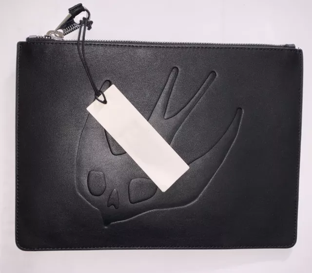 MCQ by ALEXANDER McQUEEN EMBOSSED LEATHER POUCH BAG - Unisex 2