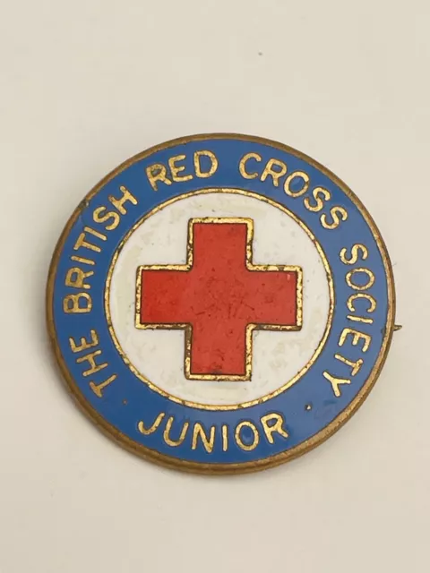 The British Red Cross Society Junior Badge Enamel Lapel