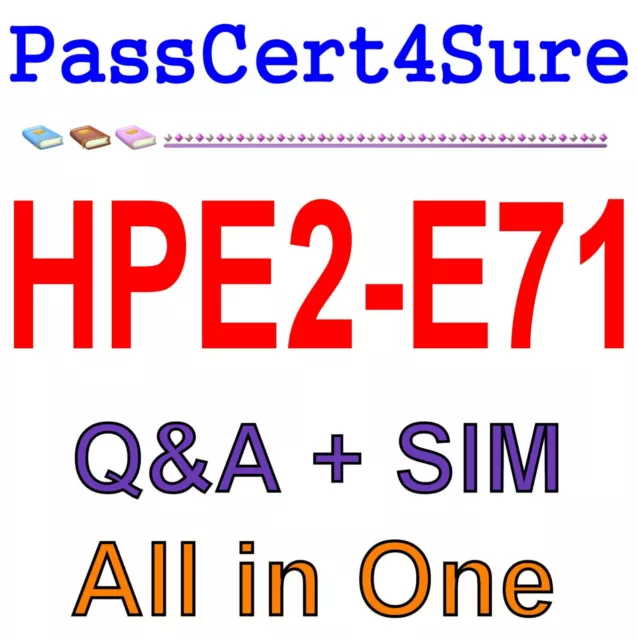 HP Introduction Pour Vente HPE Produits, Solutions HPE2-E71 Examen Qeta + SIM