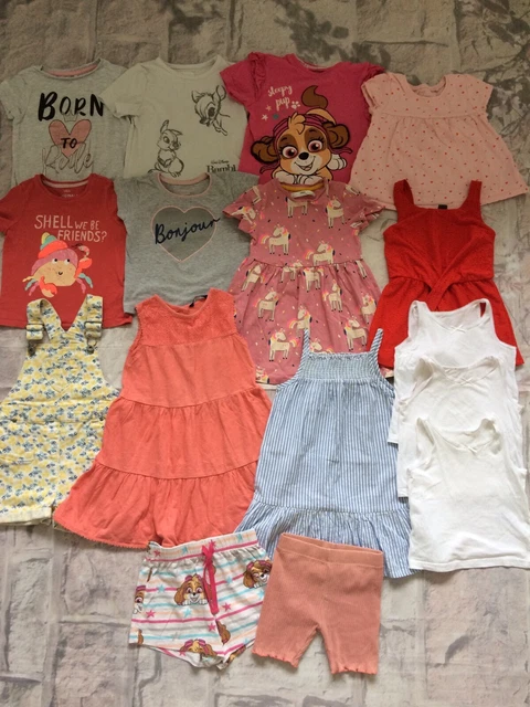 Girls Clothes Bundle 2-3 Years Next M&S TU Etc Dress Tops Shorts