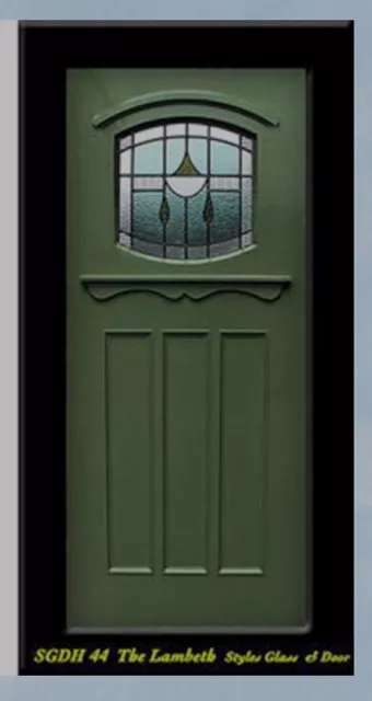 Heritage Craftsman exterior Front Door  Stained glass Panel  SGDH 44 WOW