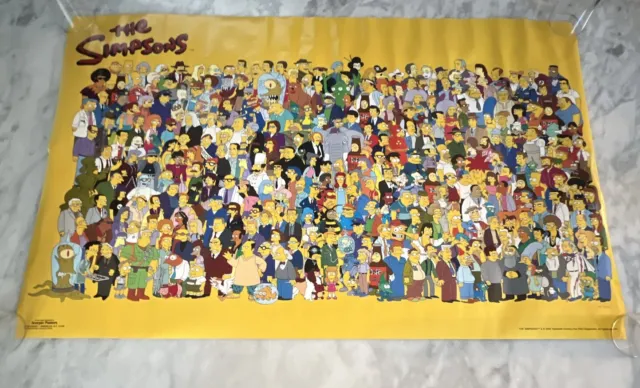 The Simpsons Poster 34.5” x22.25” by Matt Groening All Characters to 2000