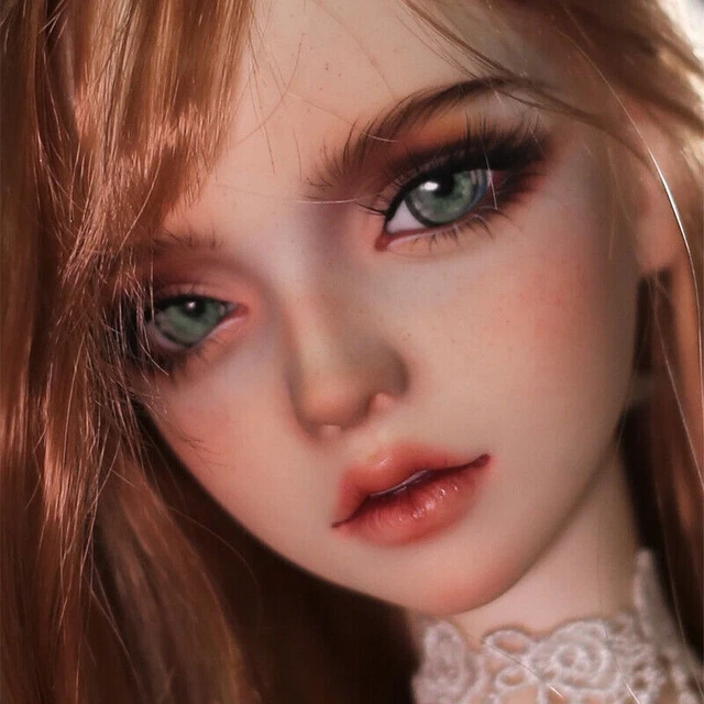 1/3 BJD Dolls Pretty Girl Female Nude Bare Doll Free Eyes Face Makeup Resin Toys
