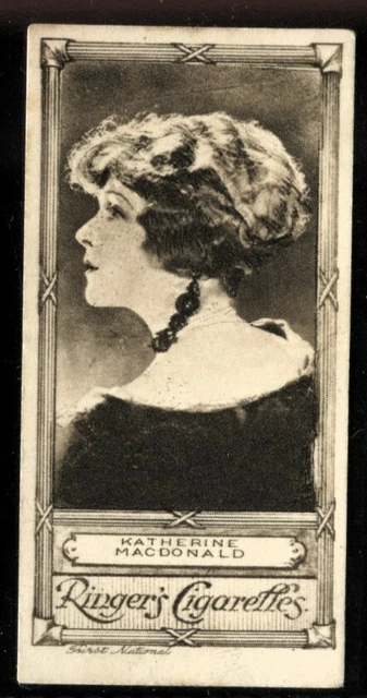 TOBACCO CARD, EDWARDS Ringer Bigg, CINEMA STARS,1923,Std,Katherine ...