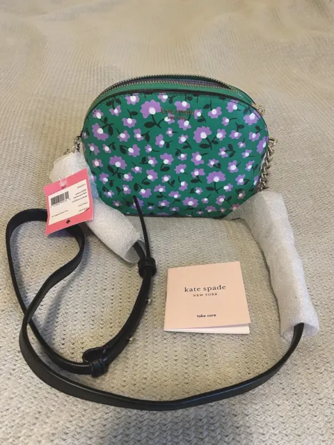 kate spade New York Green Multi Spencer Party Floral Small Dome Crossbody NWT
