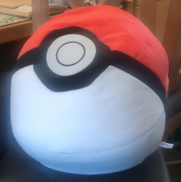 RARE GIANT POKEMON Pokeball Plush Soft Toy Bean Bag Rare 14 Inch It's A Whopper £5.00 PicClick UK