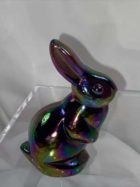 Vintage Fenton Carnival Glass Bunny Rabbit