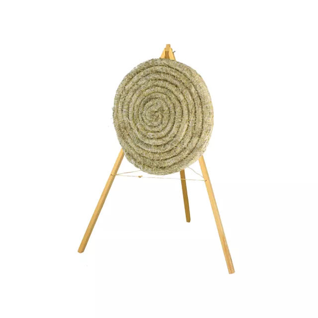 Runde Strohzielscheibe DELUXE, 65cm - Farbe: natur + Ständer S140, Zielscheibe