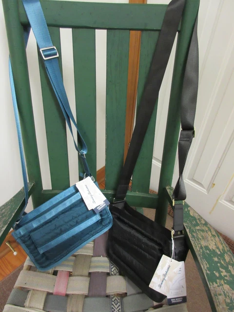 Tommy Bahama Mini Mighty Quilted Travel Puffer Crossbody Bag Black or Blue