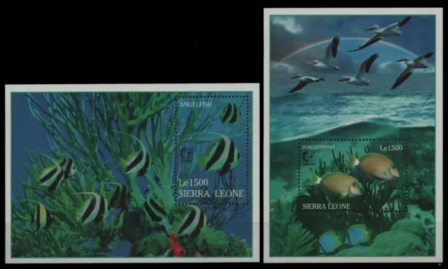 Sierra Leone 1995 - Mi-Nr. Block 276-277 ** - MNH - Fische / Fish