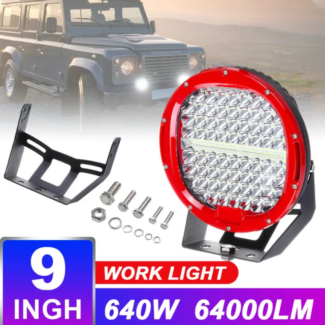 9 Zoll Rund LED Work Lightbar Lichtbalken Arbeitsscheinwerfer 12V Offroad  Auto