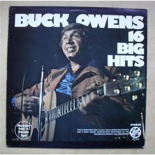 Buck Owens 16 Big Hits Lp 1970'S Compilation Usa