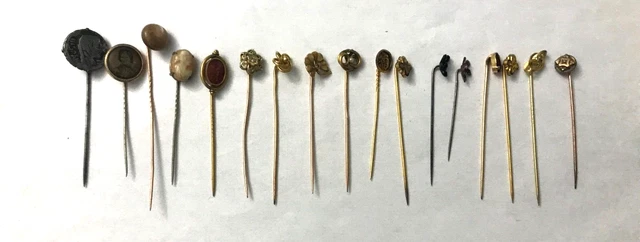 Épingle à Cravate Ou Chapeau Ancienne - Plaqué Or, Avec Poinçon FIX - Occasion En Bel état, Origine France