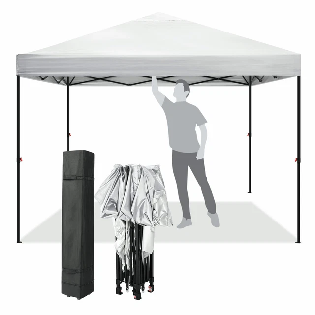 Pavillon 3x3m Faltbar Zelt Pop Up Wasserdicht Partyzelt Gartenzelt UV Schutz 50+