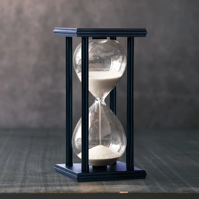 60 Minutes Hourglass Sand Timers,Large Sand Timer for Gift,Decorative Wooden San