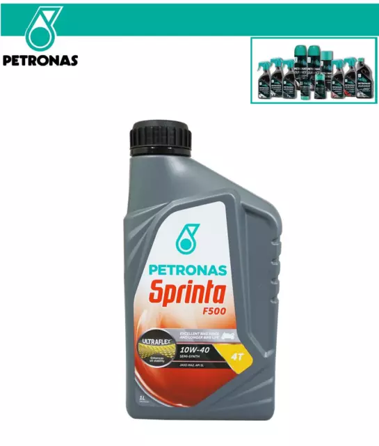 Huile Moteur 4 Temps Petronas Sprinta F500 10W40 Semi-Stynthétique 1 litre Moto