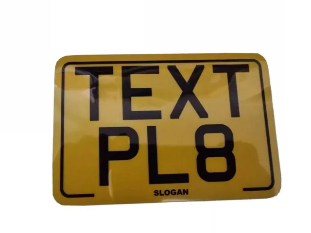 6x4 Reflective Track Day Plate Novelty Motorcycle Motorbike Show Number plate