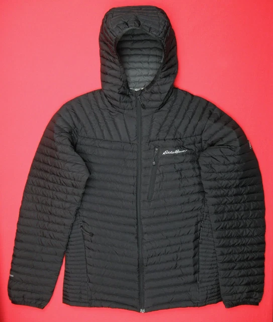 Eddie Bauer Stormdown 800 Down First Ascent Puffer Hooded Jacket Black Mens S