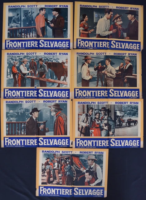 Fotobusta Frontières Sauvages Randolph Scott Robert Ryan Enright Jeffreyes F85